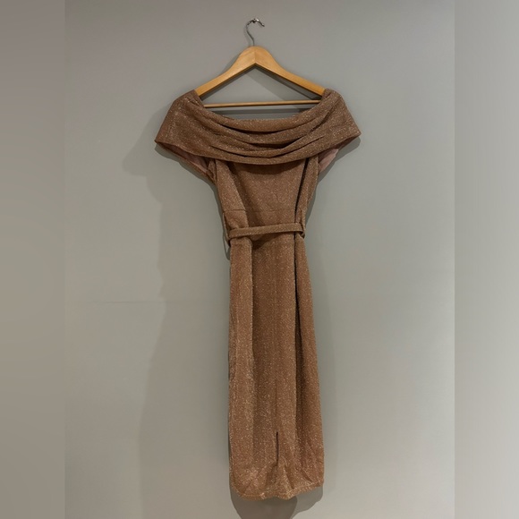 Suzy Shier Off Shoulder Wrap Dress - Picture 3 of 5